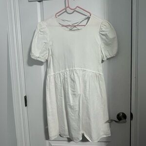 Sunday Best White Puff Sleeve Dress